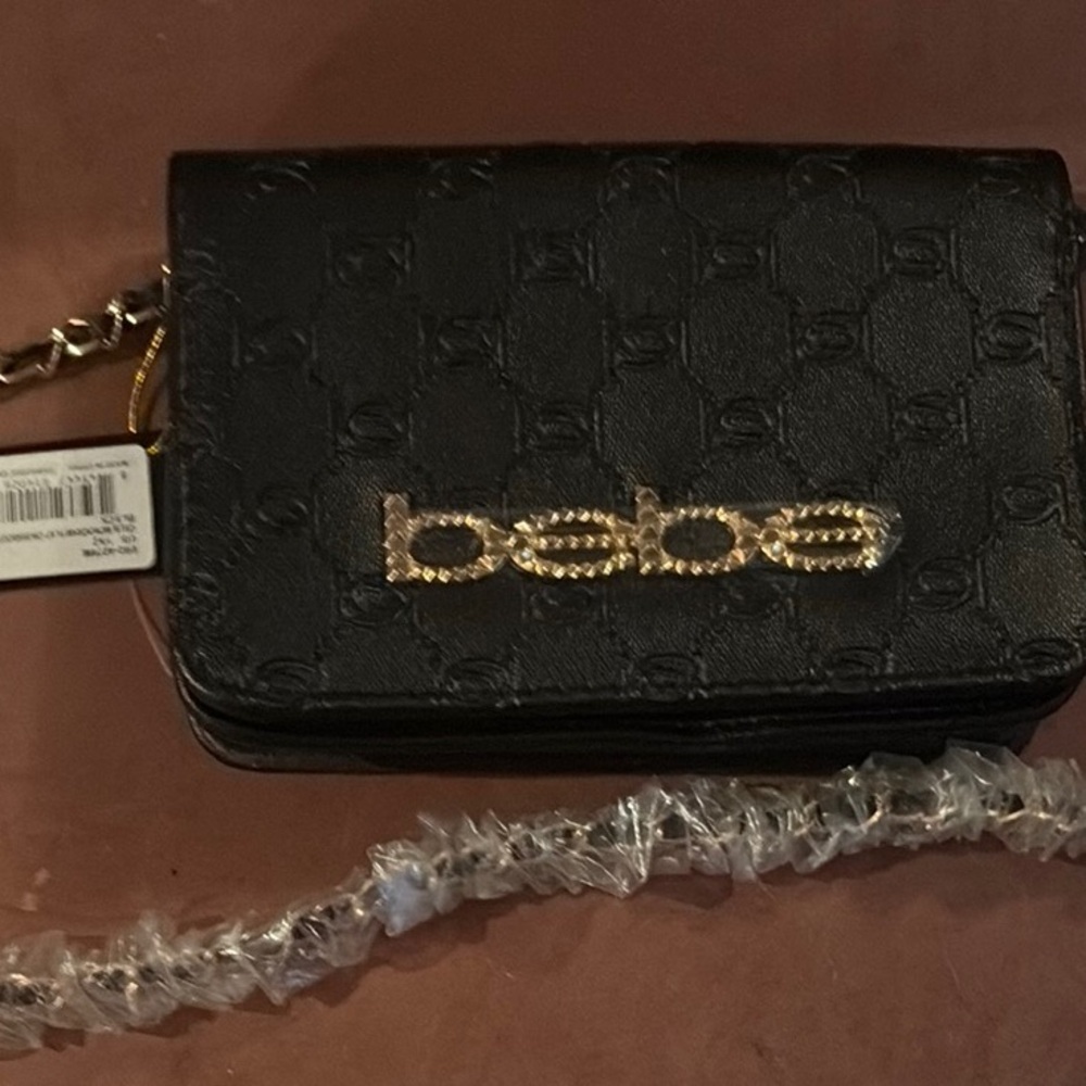 NWT be be black CELIA monogram FLAP CROSSBODY  Bag